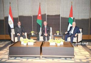 الرئيس السيسي يشارك في القمة الثلاثية المصرية الأردنية الفلسطينية