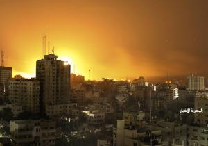 طائرات الاحتلال تقصف مدينة غزة بشكل عنيف (فيديو)