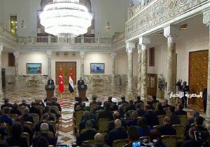 مؤتمر صحفي مشترك بين الرئيس السيسي ونظيره التركي بالاتحادية.. بث مباشر