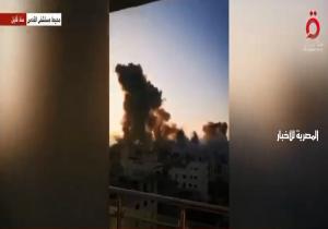 القاهرة الإخبارية تعرض لقطات لتصاعد أعمدة دخان سوداء كثيفة من محيط مستشفى القدس