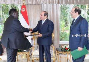 الرئيس السيسي يستقبل مستشار رئيس جمهورية جنوب السودان| صور