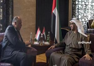 الشيخ "محمد بن زايد"  يستقبل وزير خارجية مصر