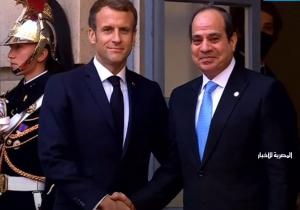 الرئيس السيسي ونظيره الفرنسي يحذران من خطورة توسع الصراع وضرورة وقف إطلاق النار بغزة